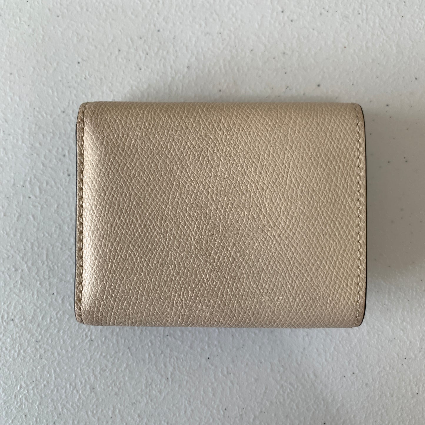 Fendi white Leather compact Wallet authentic with COA