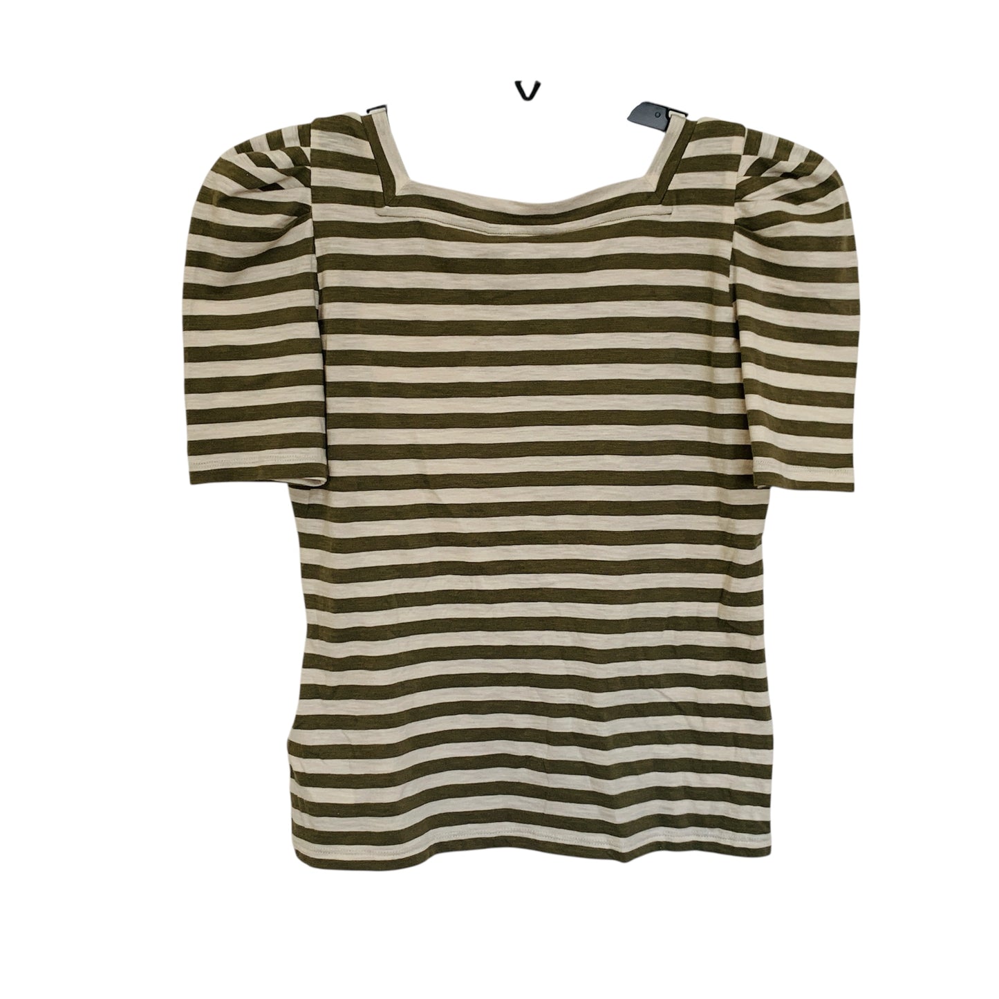 Lauren Ralph Lauren Women’s NWT green cream striped t shirt size XS