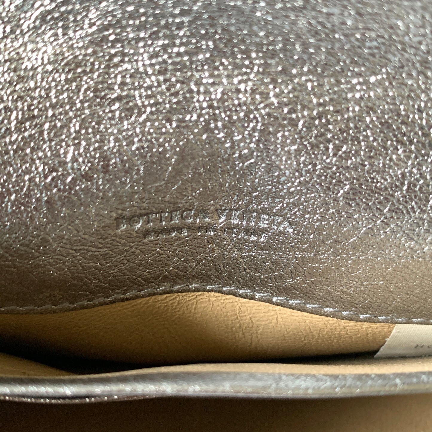 Bottega Veneta intrecciata silver long wallet Authentic with COA