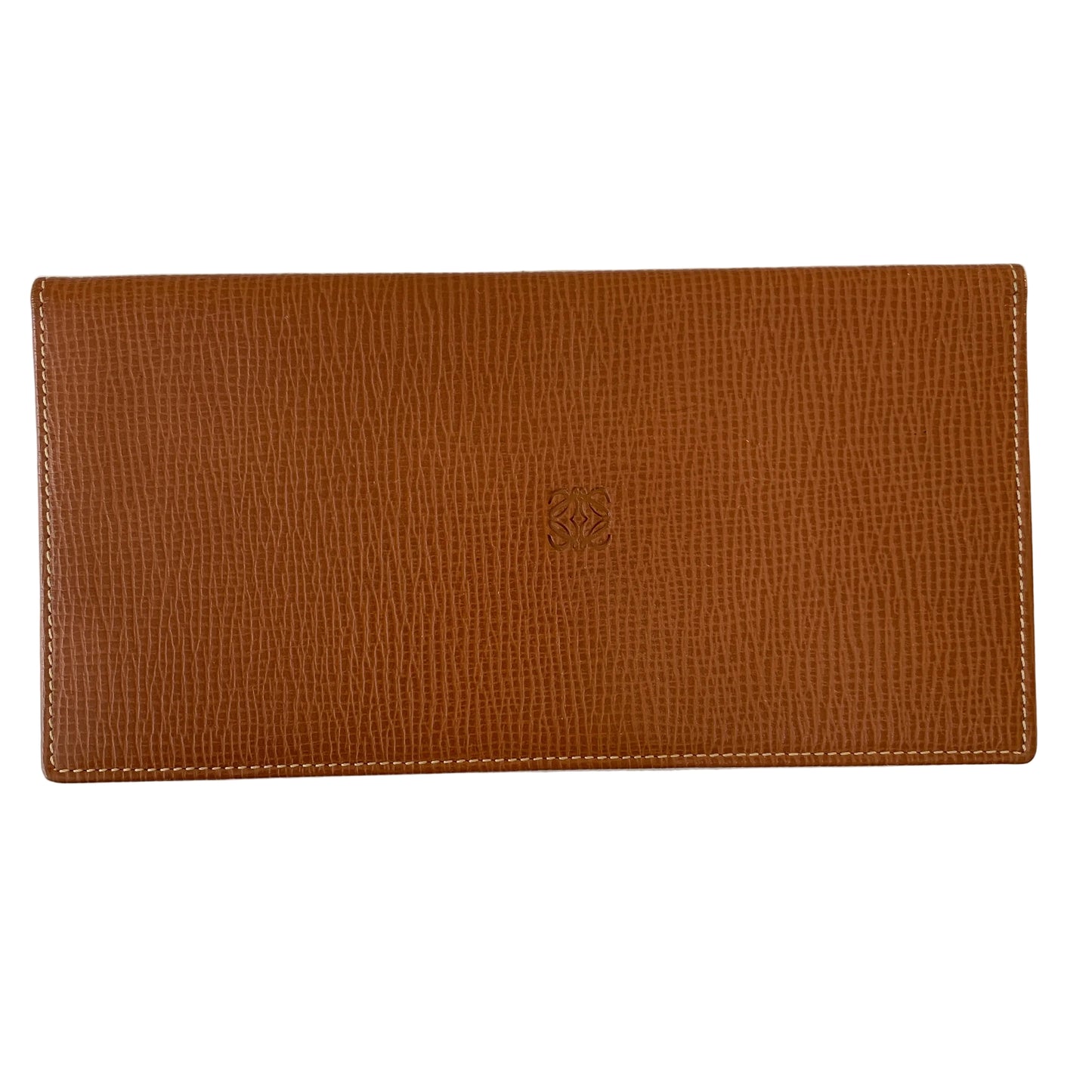 Loewe brown leather unisex card holder wallet authentic with COA