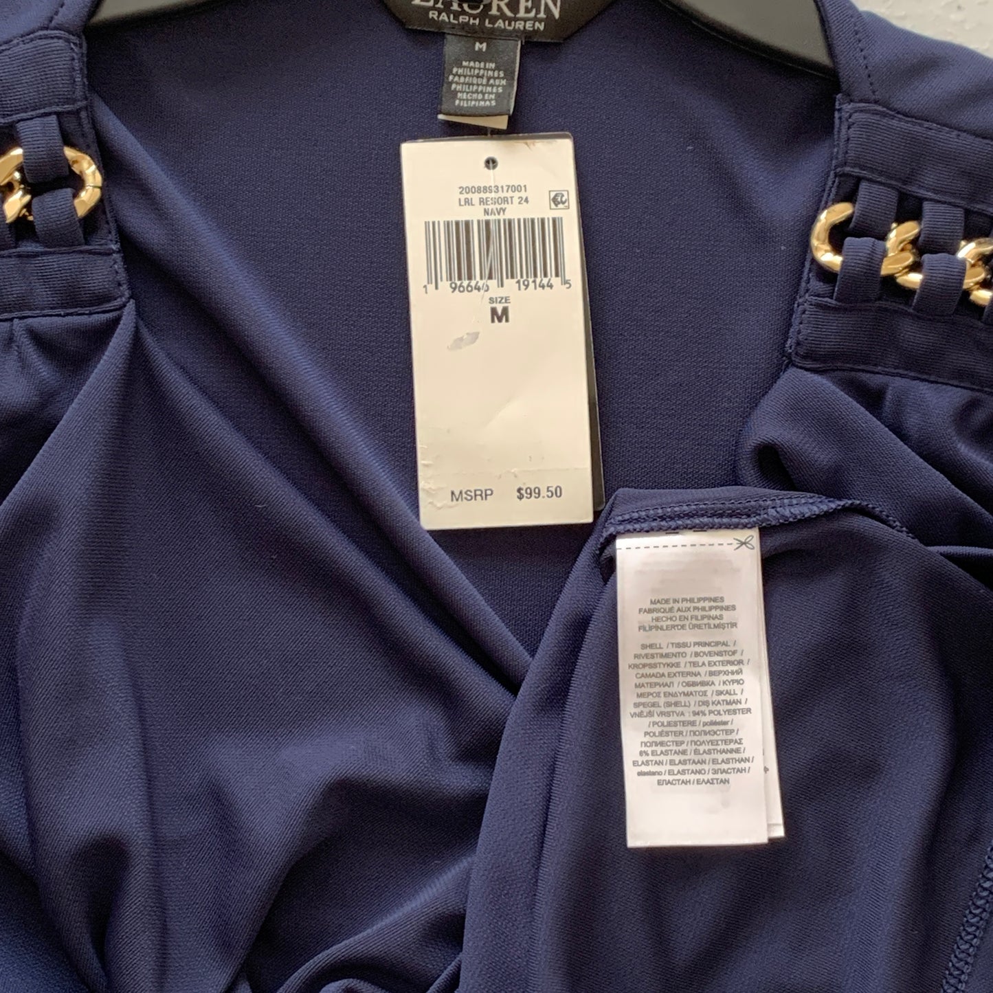 Lauren Ralph Lauren women’s NWT navy blue sleeveless blouse size medium