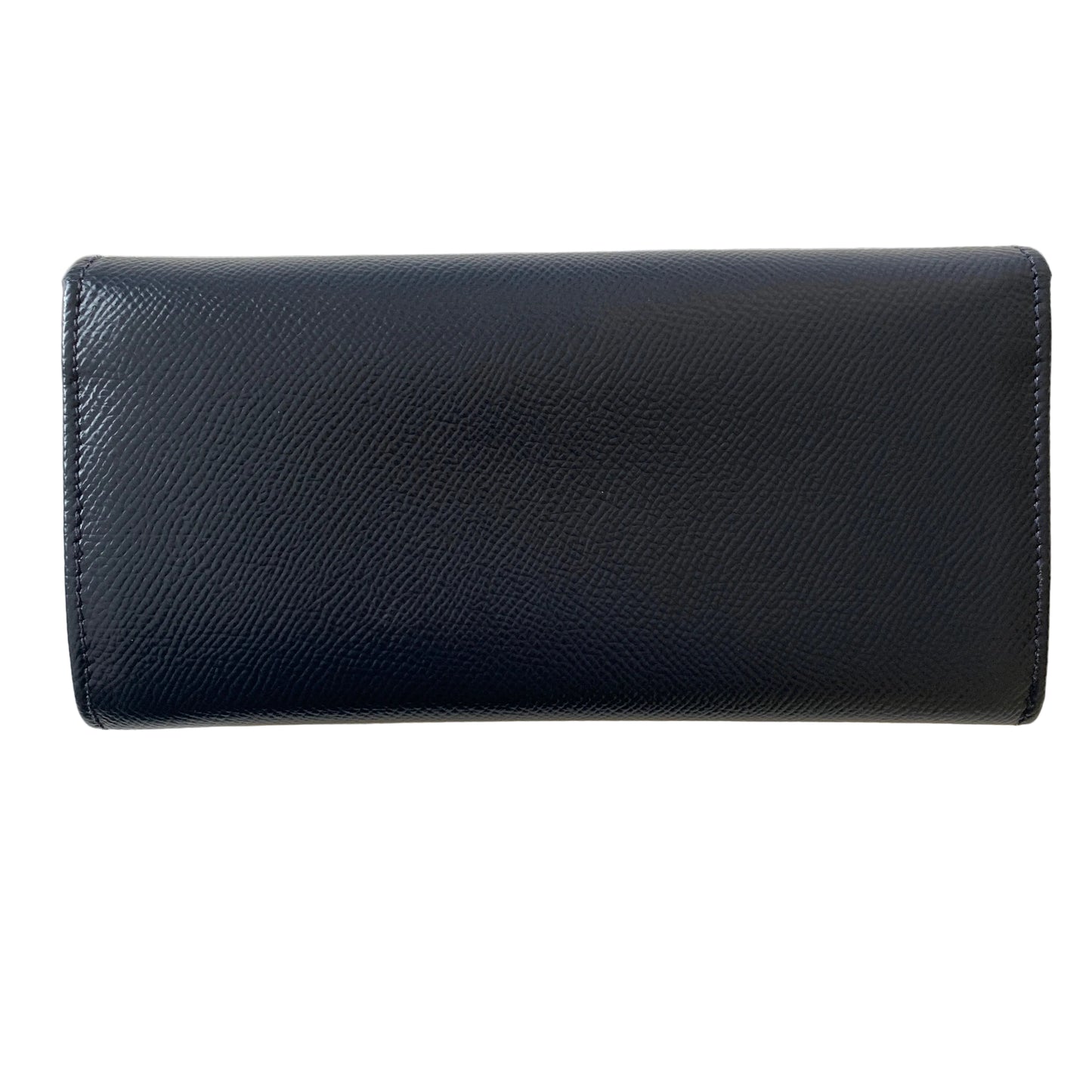 Ferragamo navy blue leather long wallet Authentic with COA