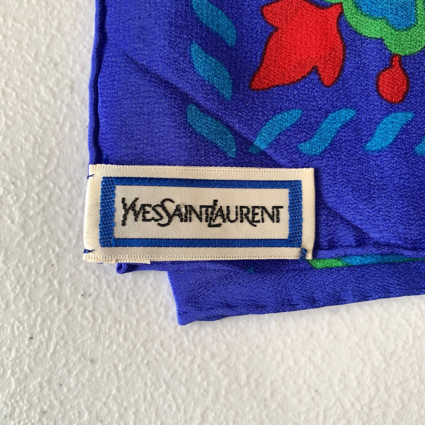 Yves Saint Laurent silk scarf Authentic with COA 26.5 inch length