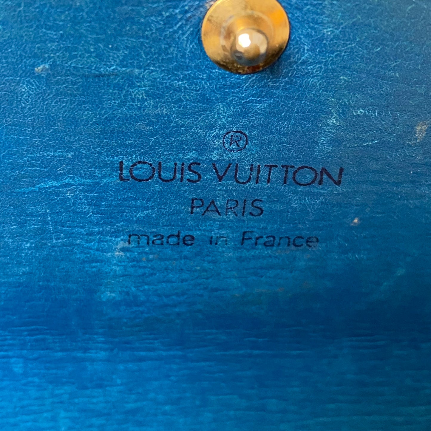 Louis Vuitton epi leather long wallet blue Authentic with COA 7.4x4.1