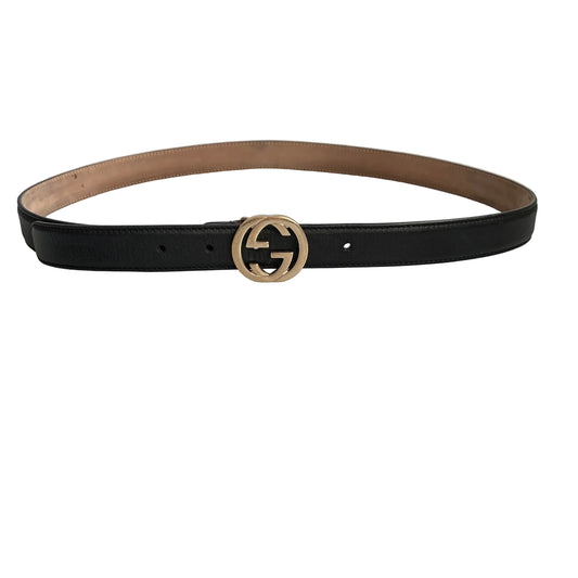 Gucci Black leather Belt authentic with COA size 95cm 38”