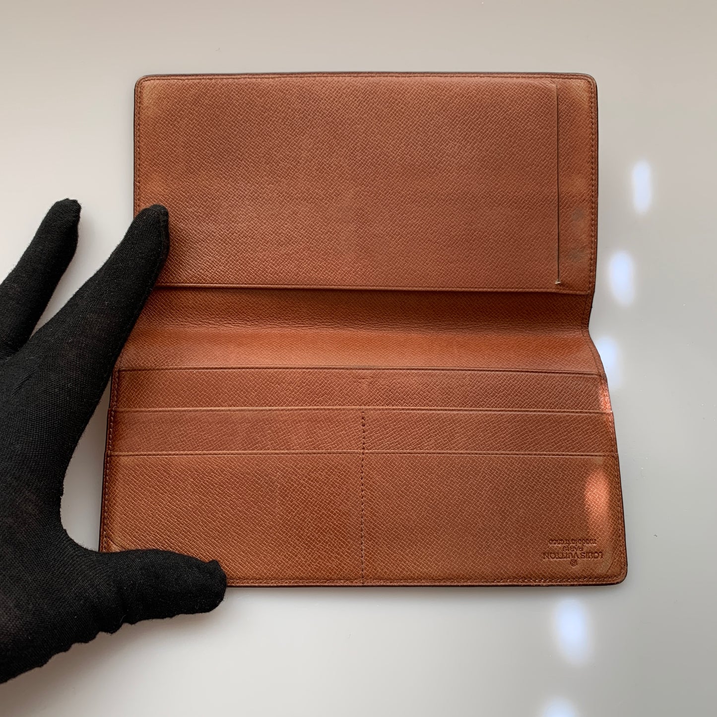 Louis Vuitton long wallet card holder unisex 872ET authentic with COA