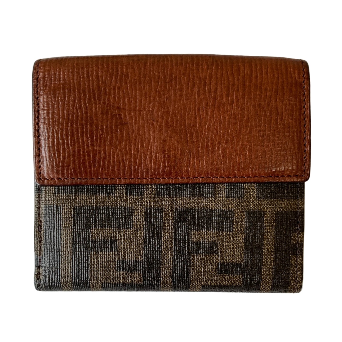 Fendi zucca monogram compact Wallet authentic with COA box dust bag