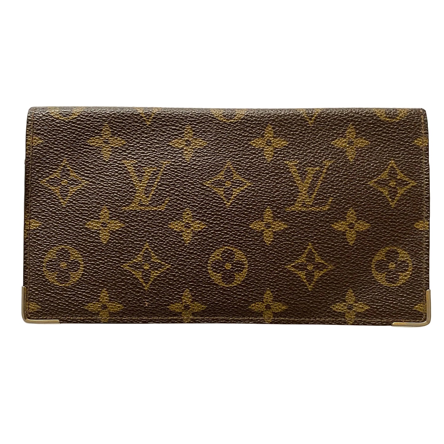 Louis Vuitton monogram long card holder wallet 864ET Authentic With COA