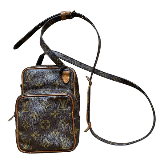 Louis Vuitton monogram mini Amazon crossbody bag 873TH Authentic with coa