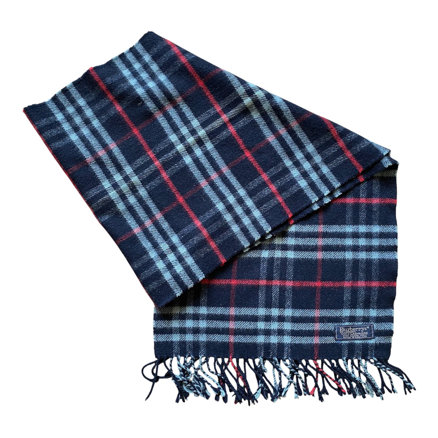 Burberry classic check cashmere scarf Authentic with COA 51x12.3