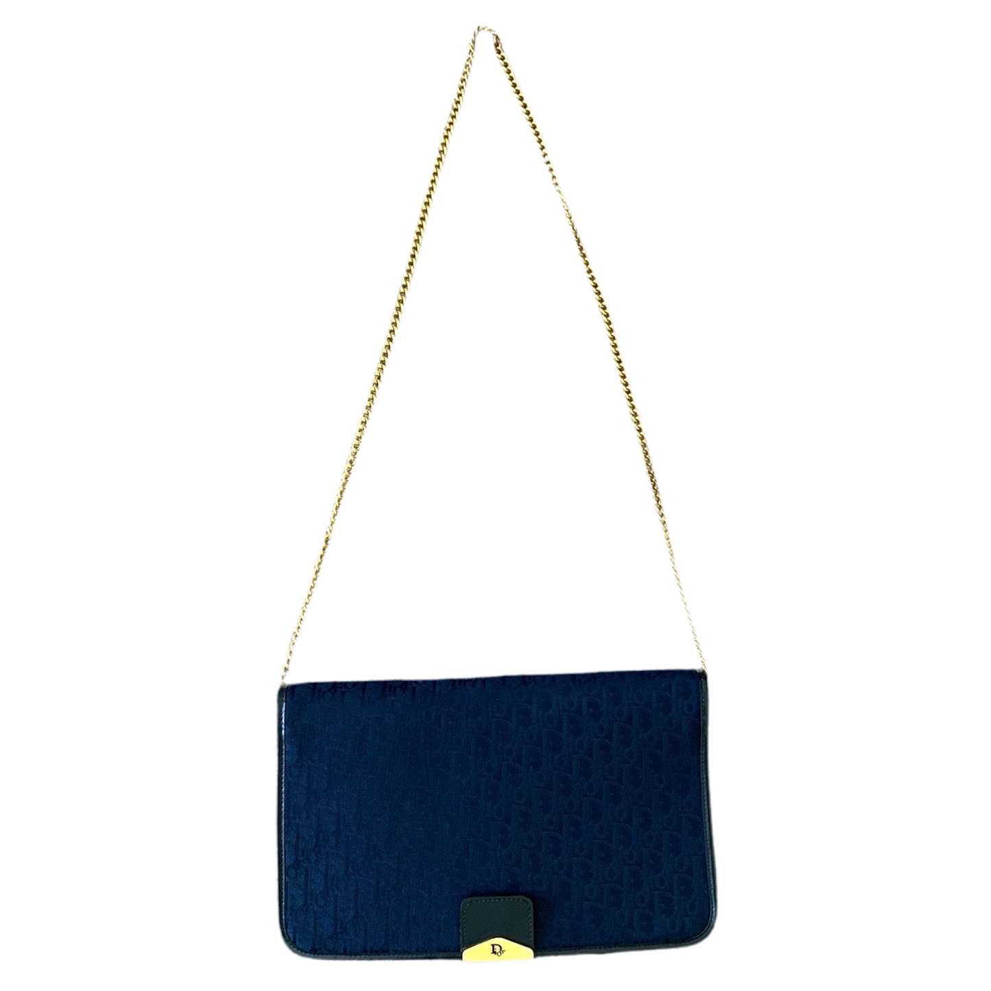 Christian Dior vintage blue trotter 2 way bag