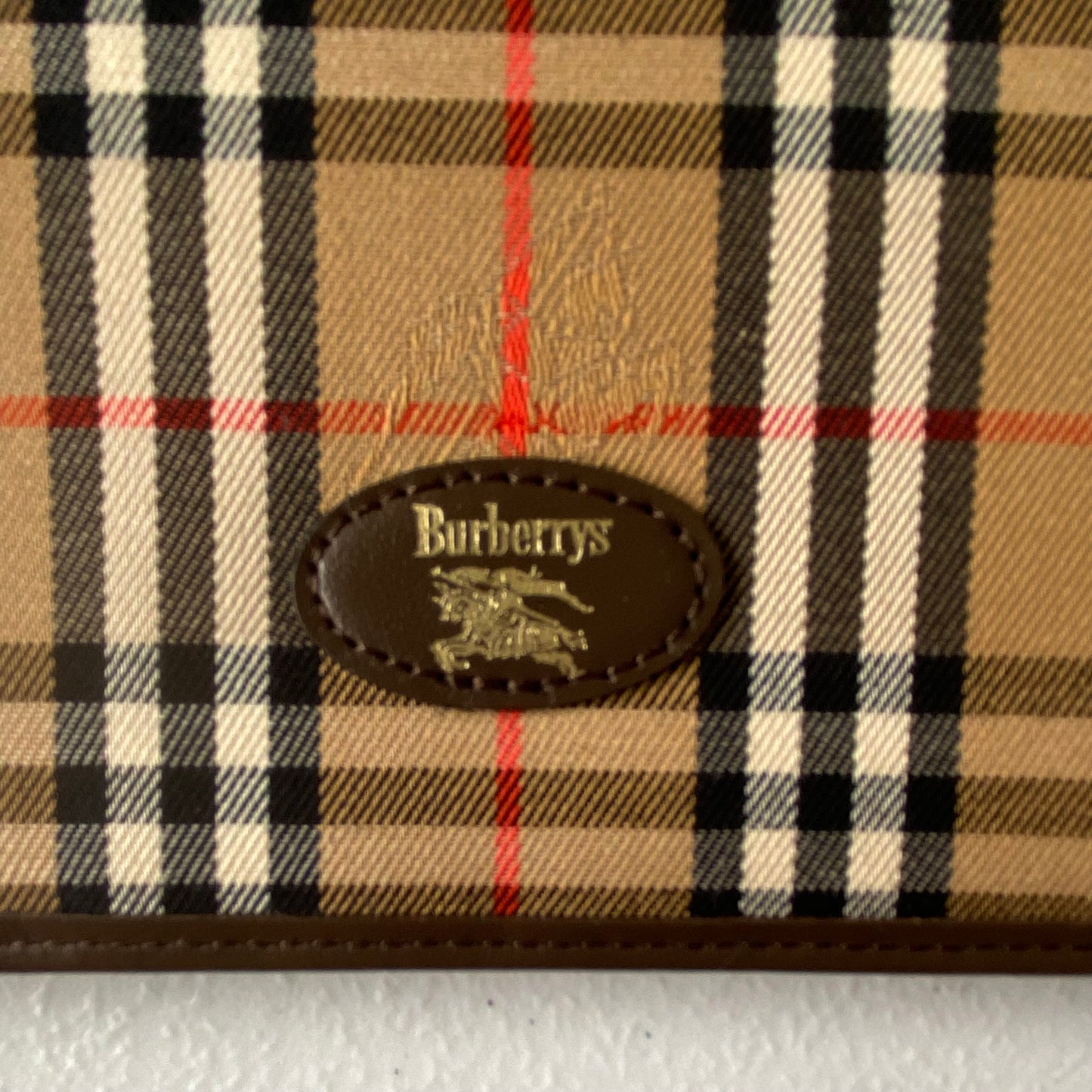 Burberry vintage unisex check long wallet Authentic with COA 7.2x3.6