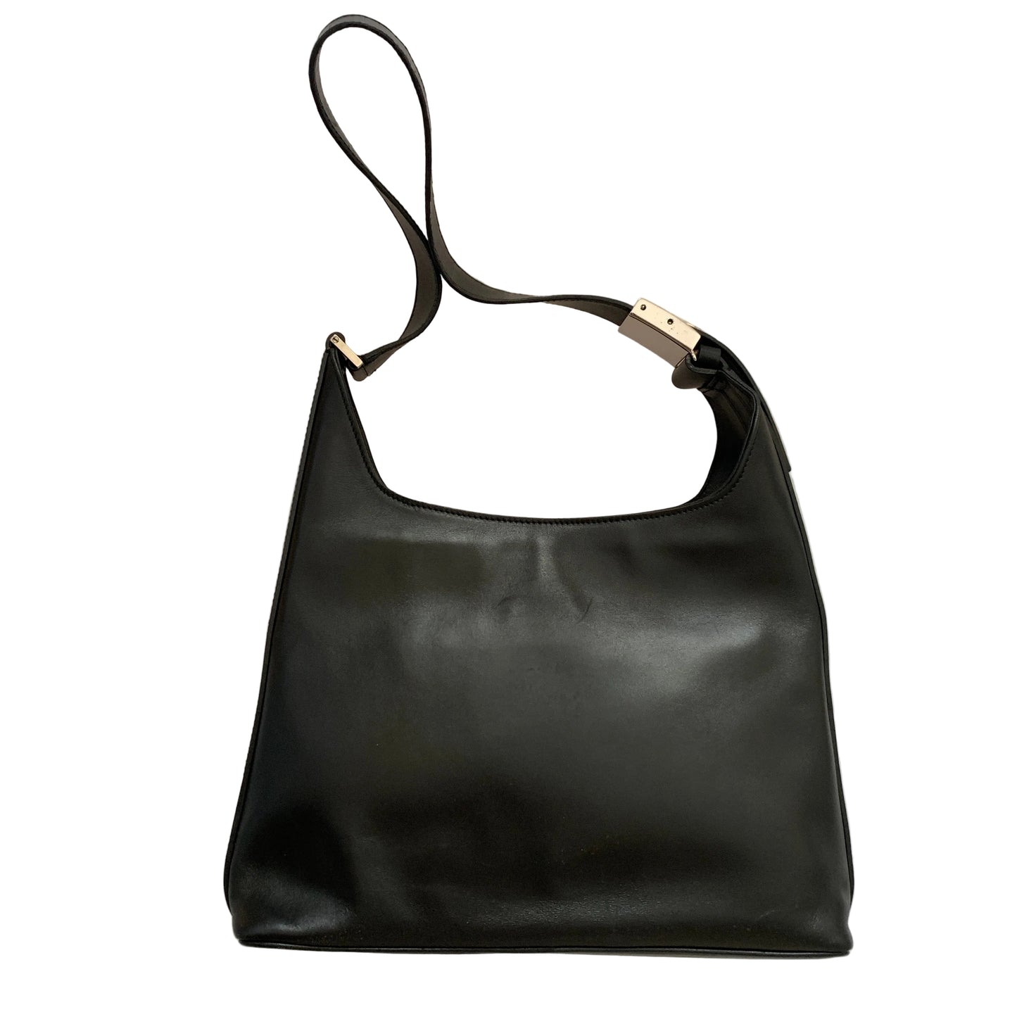 Ferragamo black leather shoulder bag Authentic with COA