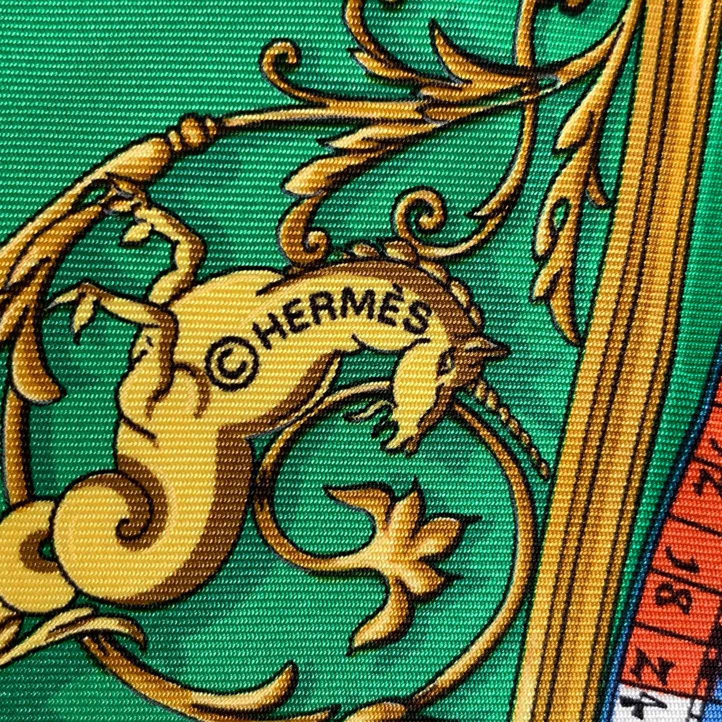 Hermes carre 40 silk scarf Authentic with COA 16 inch