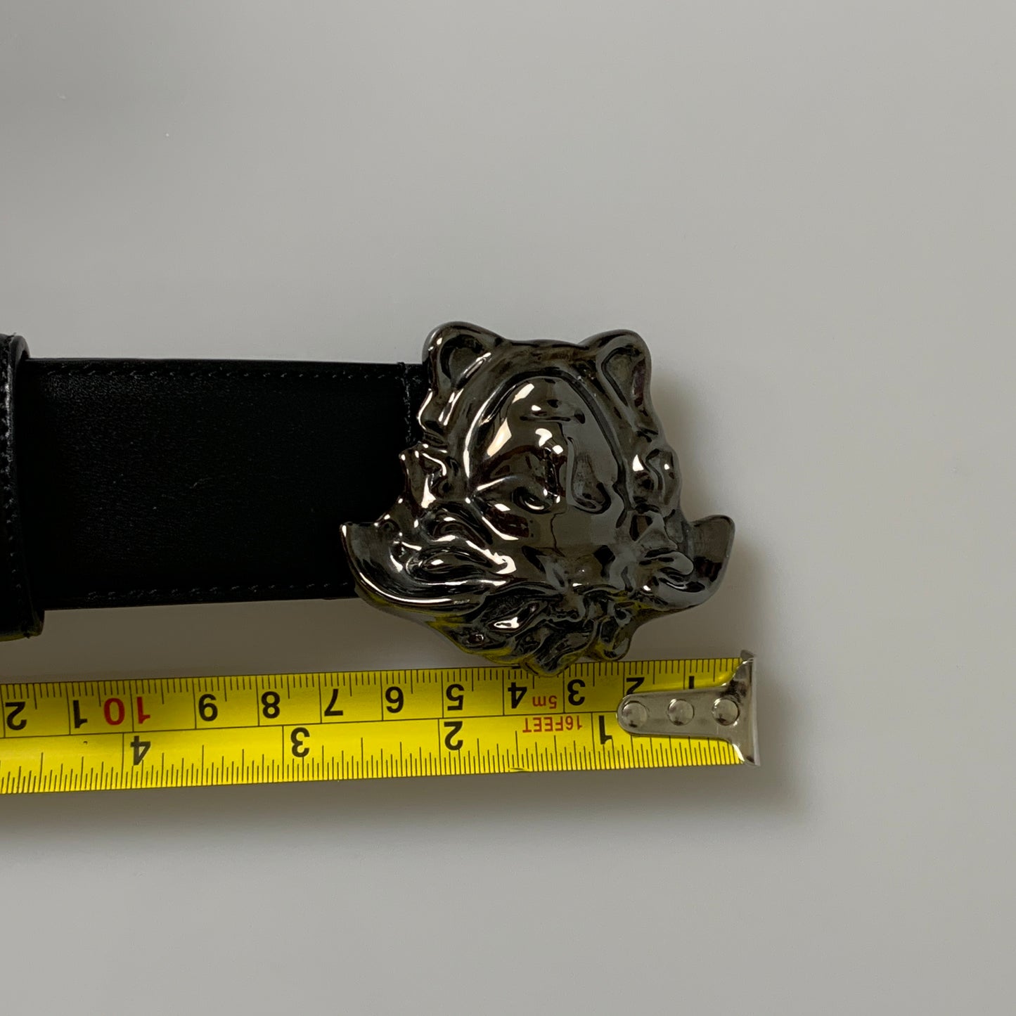 Versace medusa black Leather Belt unisex authentic w/ COA size 90 cm 36”