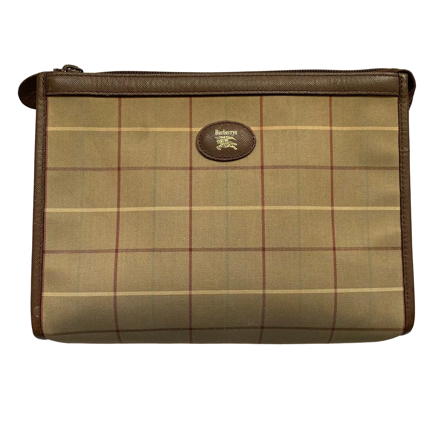 Burberry vintage check clutch bag pouch authentic with coa