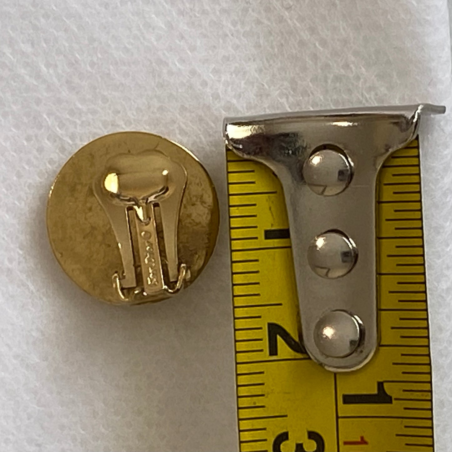Christian Dior vintage CD logo gold plated clip on earrings authentic with coa