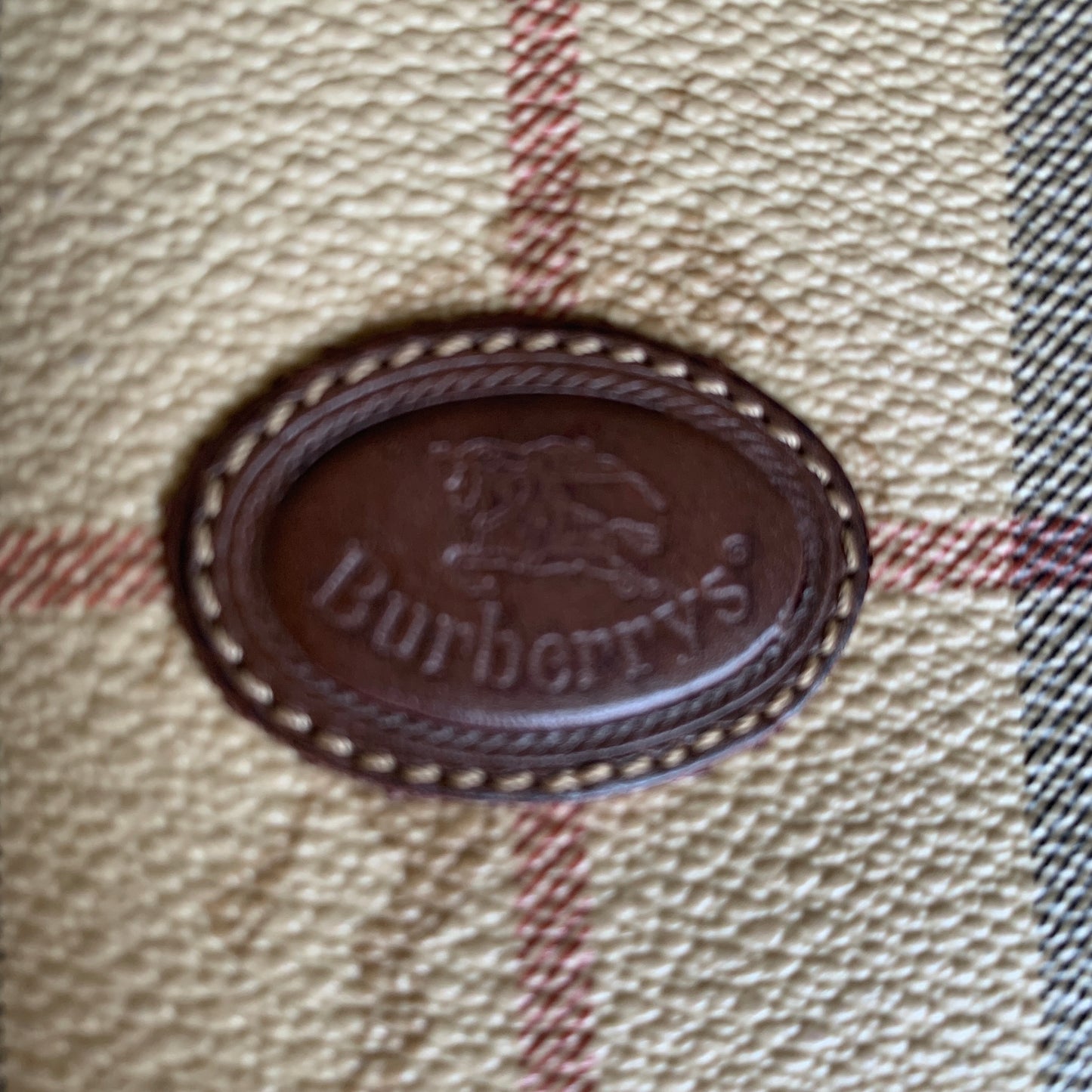 Burberry check brown leather long wallet authentic with COA
