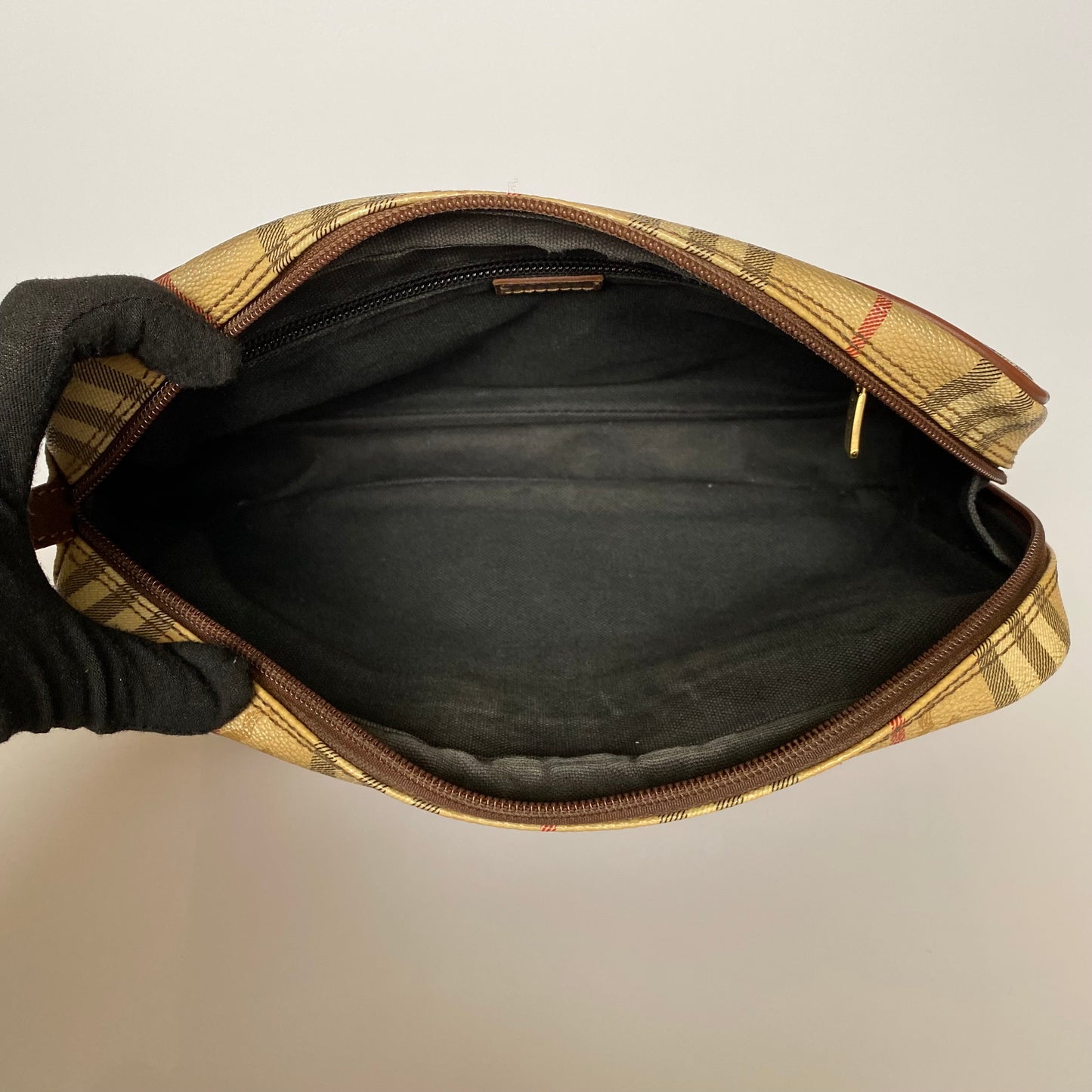 Burberry haymarket clutch wristlet bag Authentic with COA 11.5x7.5x3