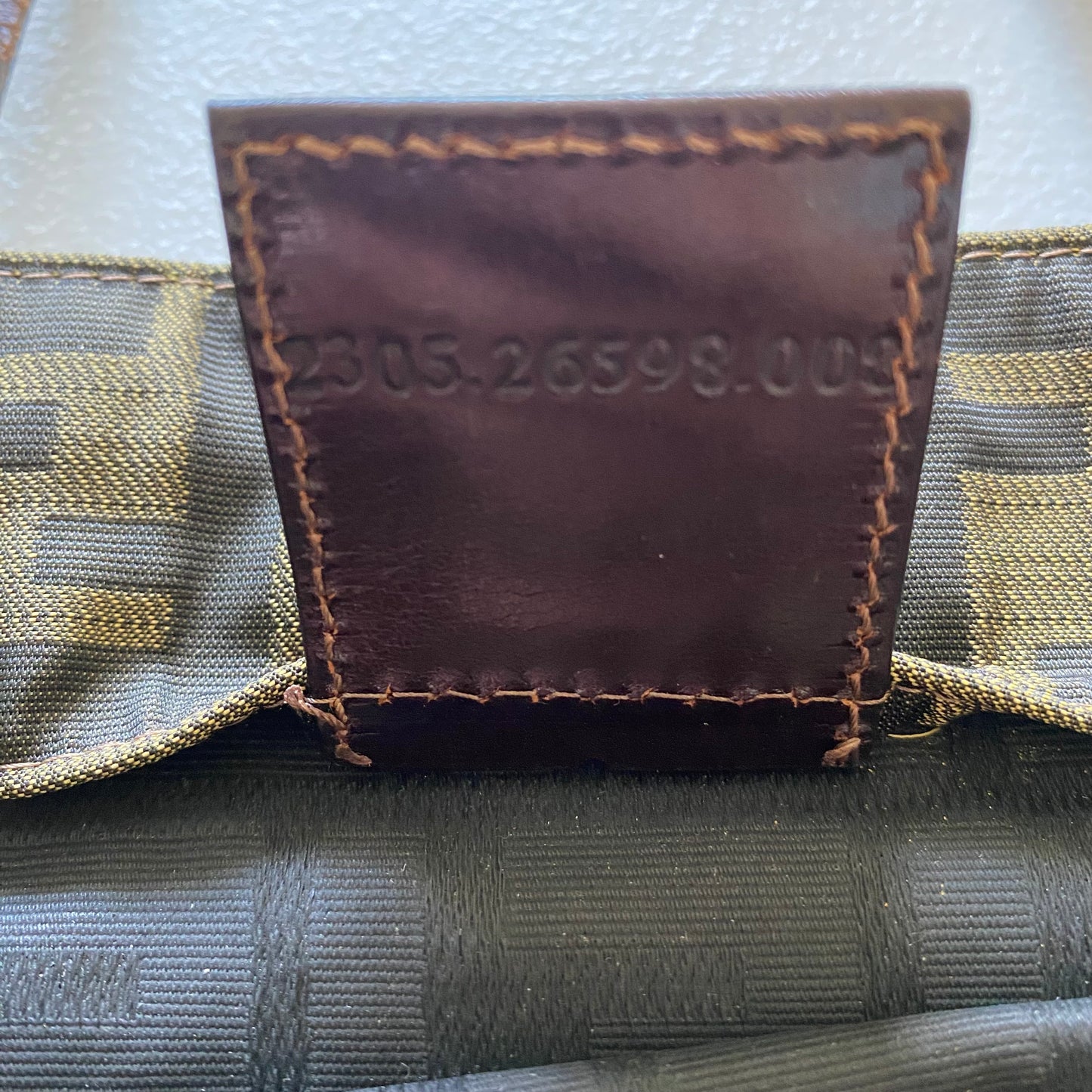 Fendi FF zucca monogram tote bag Authentic with coa 10x10.6x4