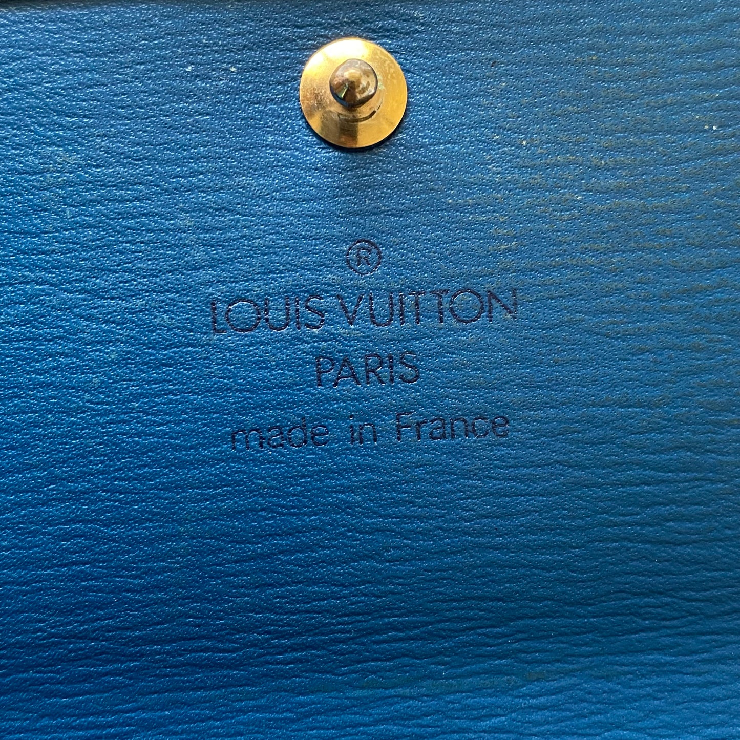 Louis Vuitton blue epi leather long wallet authentic with coa MI1912