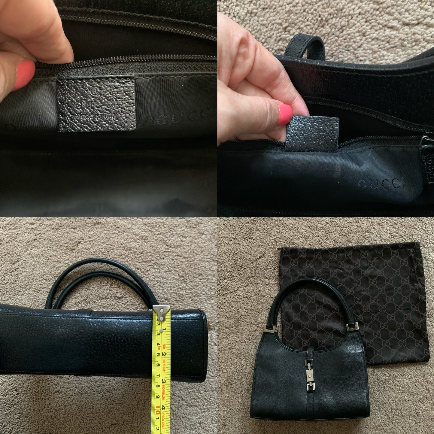 Authentic Gucci vintage Jackie black leather bag