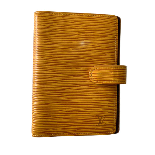 Louis Vuitton yellow Epi leather Agenda Ca1916 authentic with COA5.9x4.2