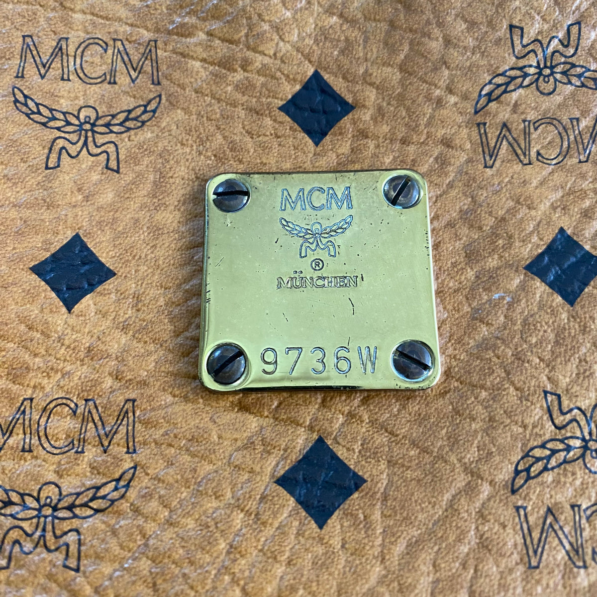 MCM cognac toiletry clutch bag Authentic with COA 11.2x8x3.1