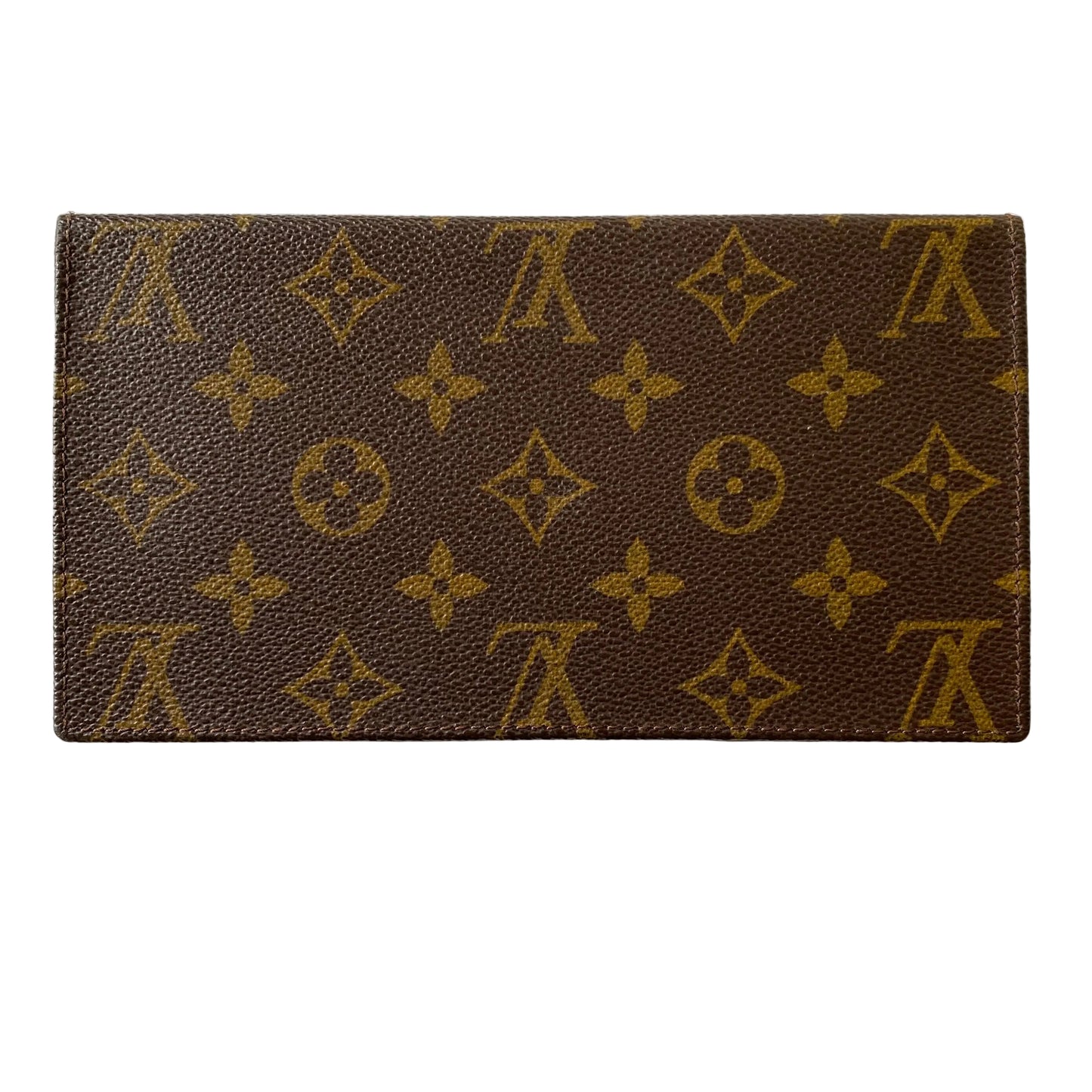 Louis Vuitton monogram long passport checkbook cover with COA