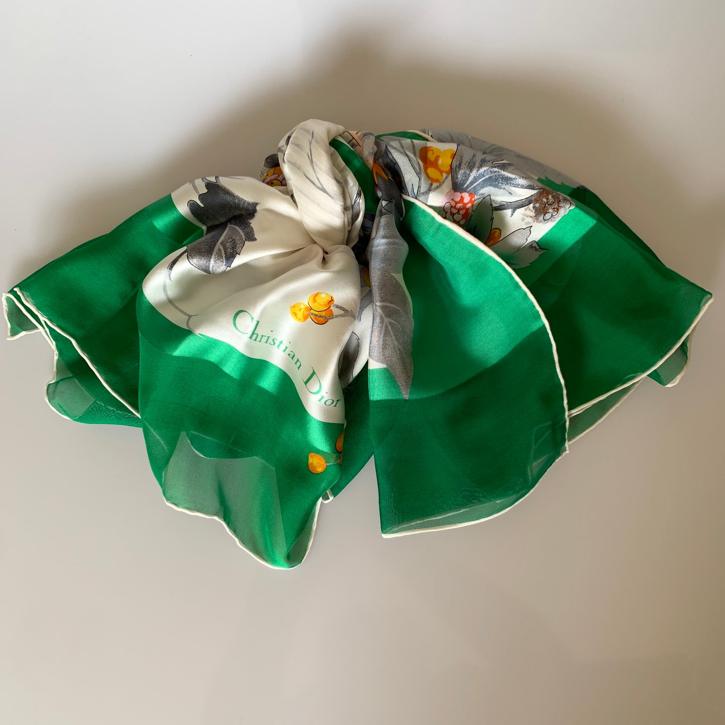 Dior large silk scarf Authentic with COA 42 inch