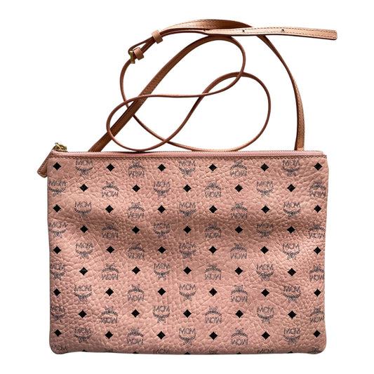 MCM pink crossbody bag purse strap removable Authentic with COA