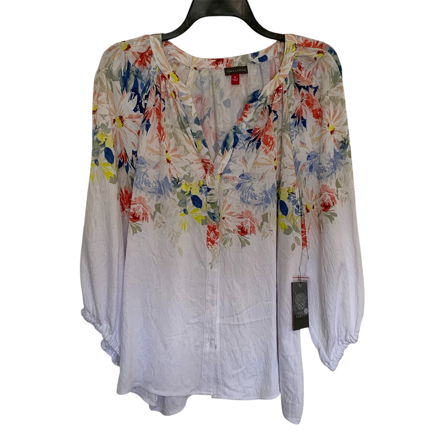 Vince Camuto Womens NWT floral print blouse size xlarge