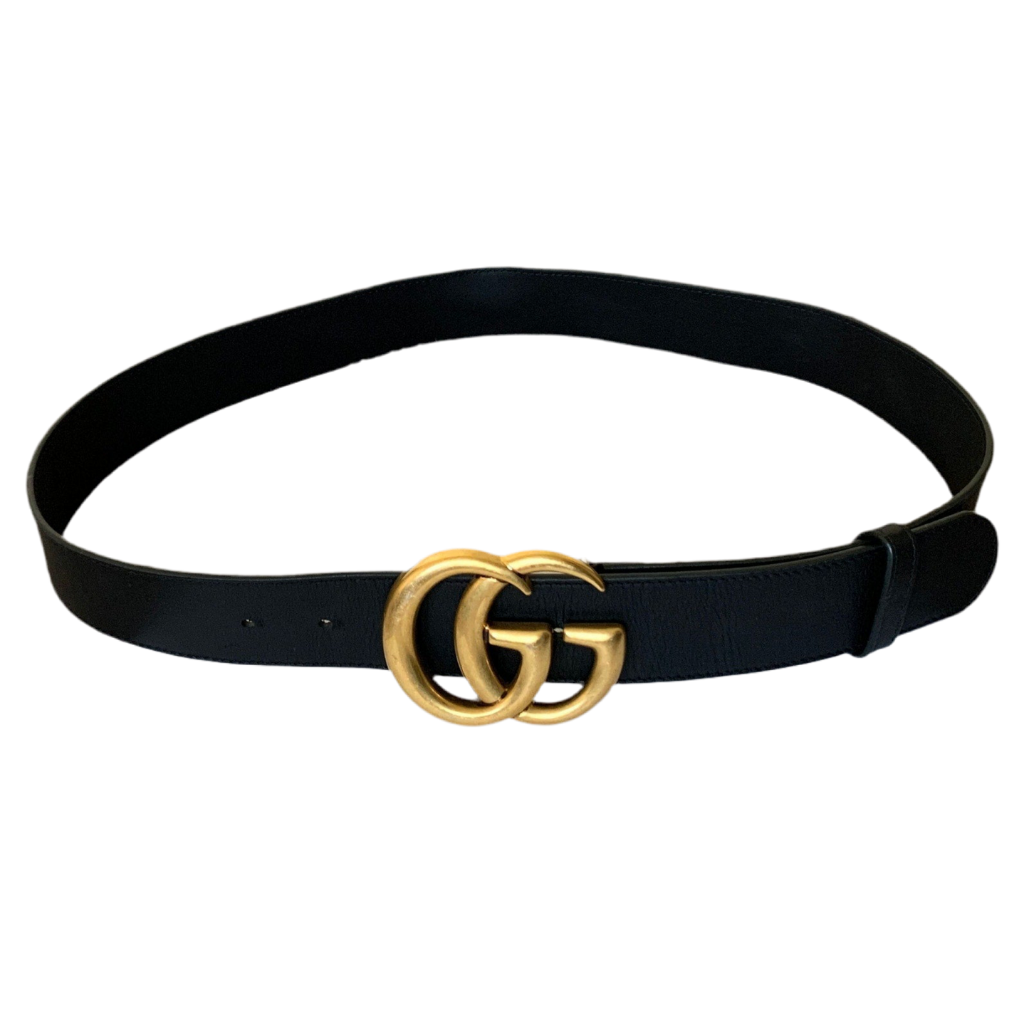 G1014 Gucci unisex GG marmont black leather belt size 34