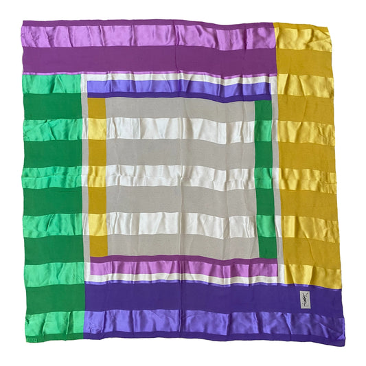 Yves Saint Laurent large silk scarf Authentic with coa 41 inch