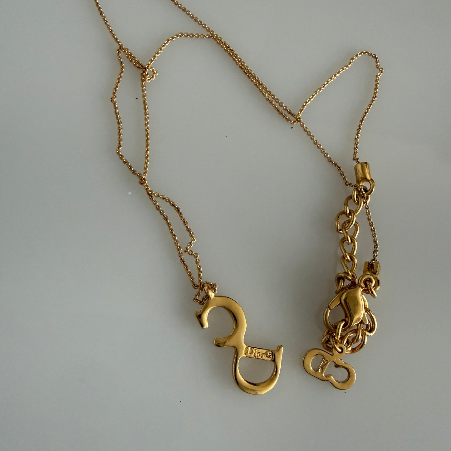 Christian Dior CD pendant necklace authentic with COA and Box