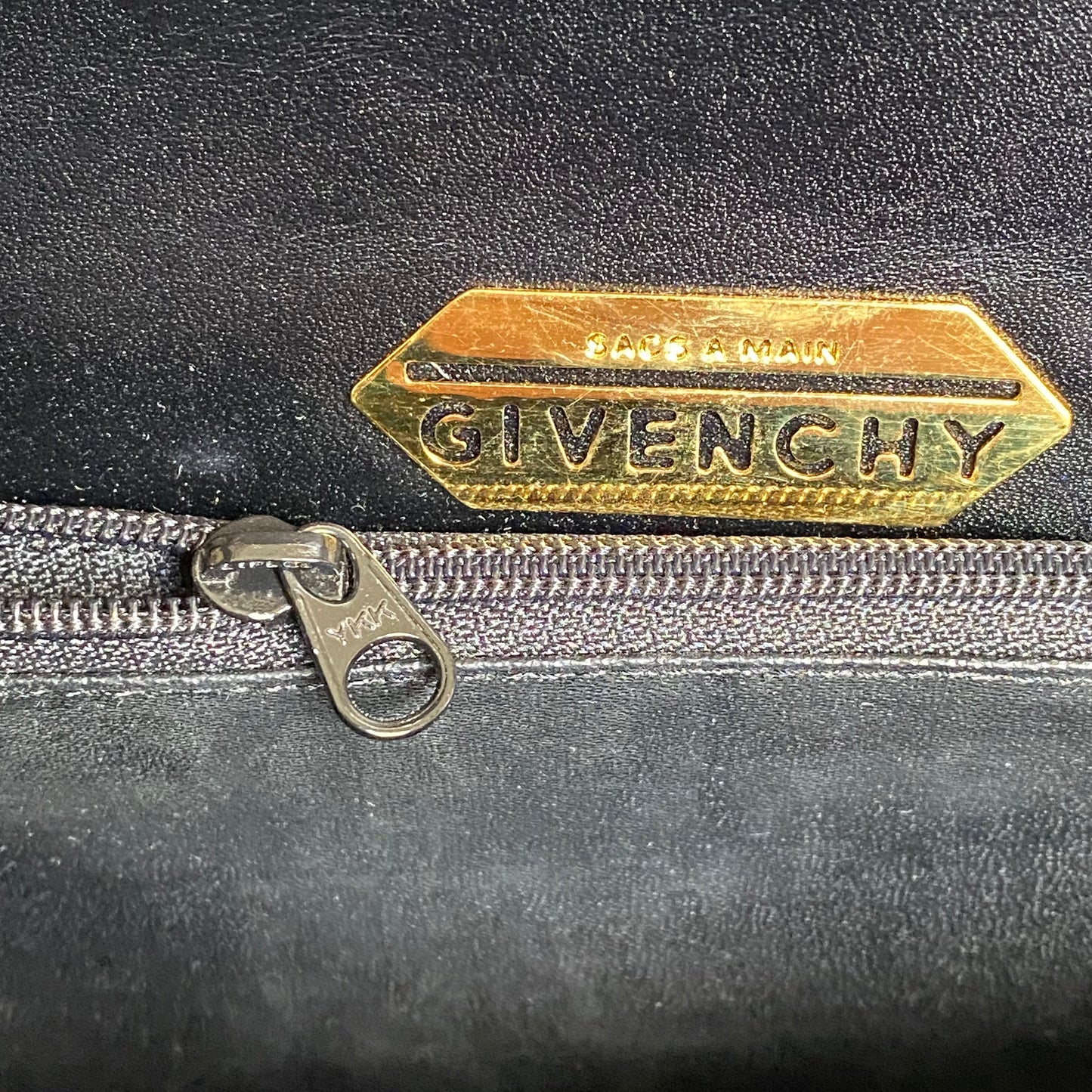 Givenchy vintage black leather handbag Tote bag Authentic with COA box 9.5x8x3.5