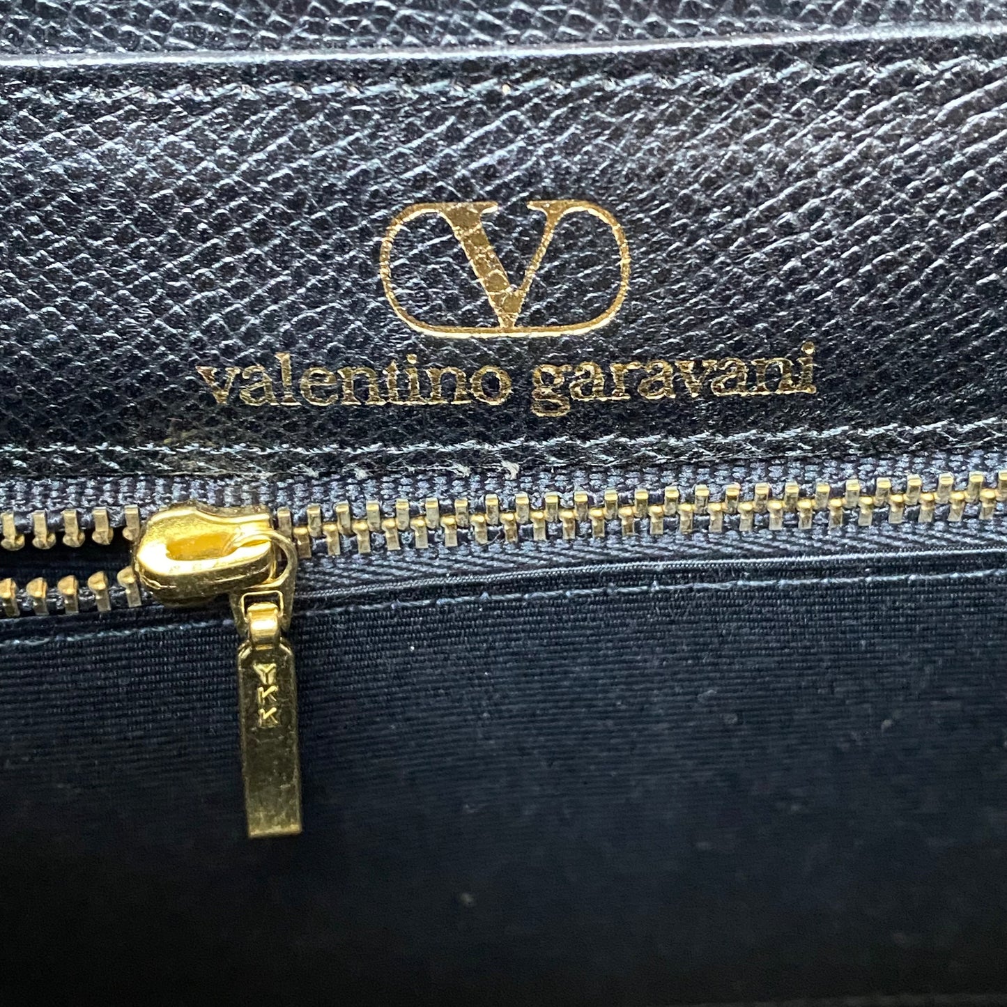 Valentino V logo black leather crossbody bag Authentic with COA