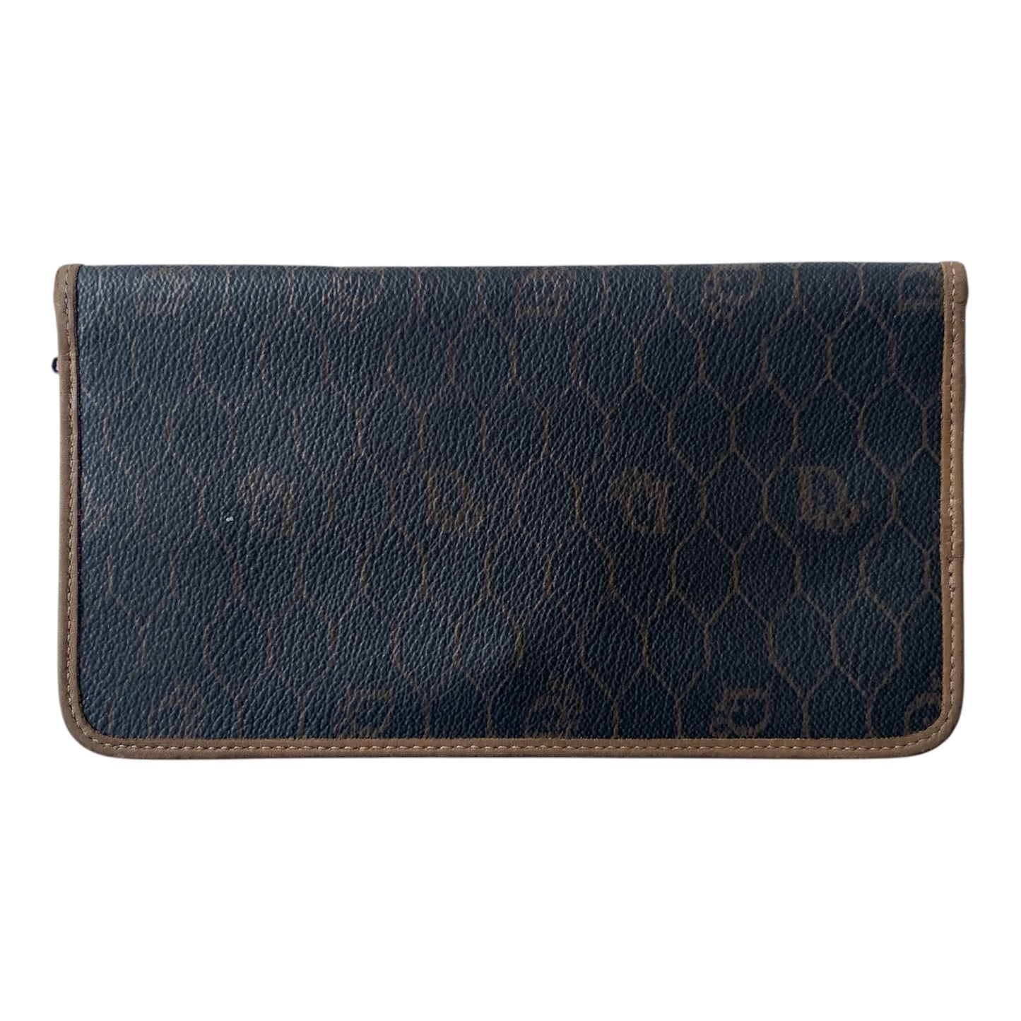 Dior vintage honeycomb long wallet Authentic with COA