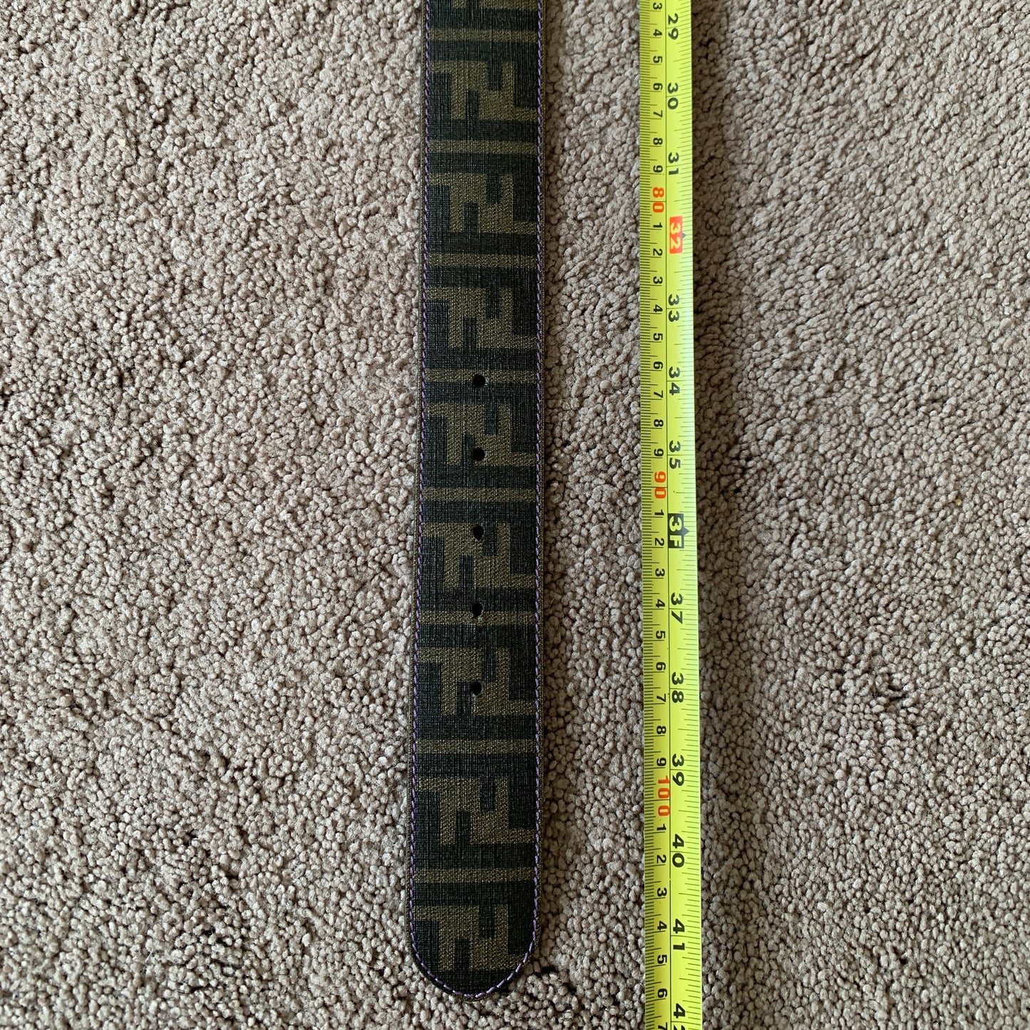 Authentic Fendi double face reversible belt with FF gold buckle