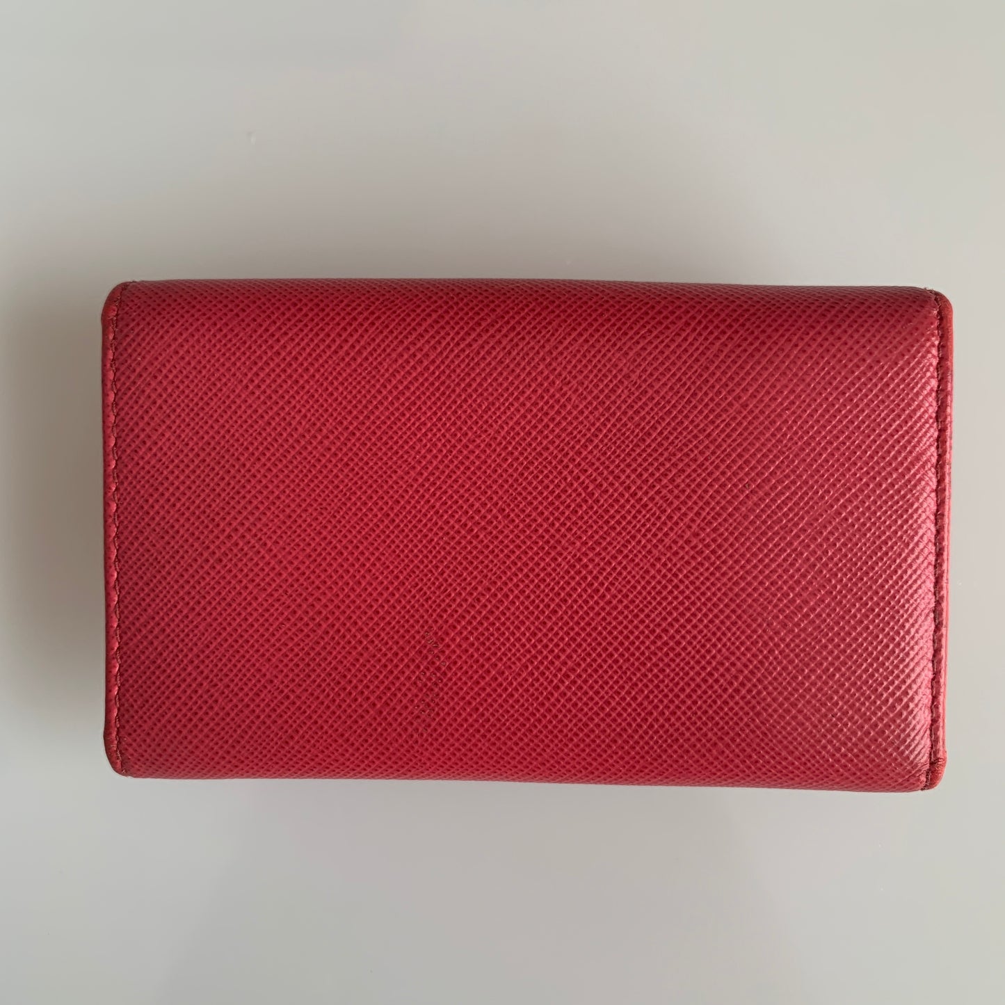 Prada pink leather key holder wallet authentic with COA