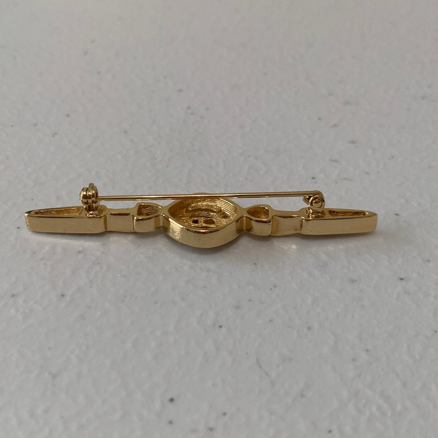 Christian Dior vintage CD logo gold plated Brooch authentic with COA