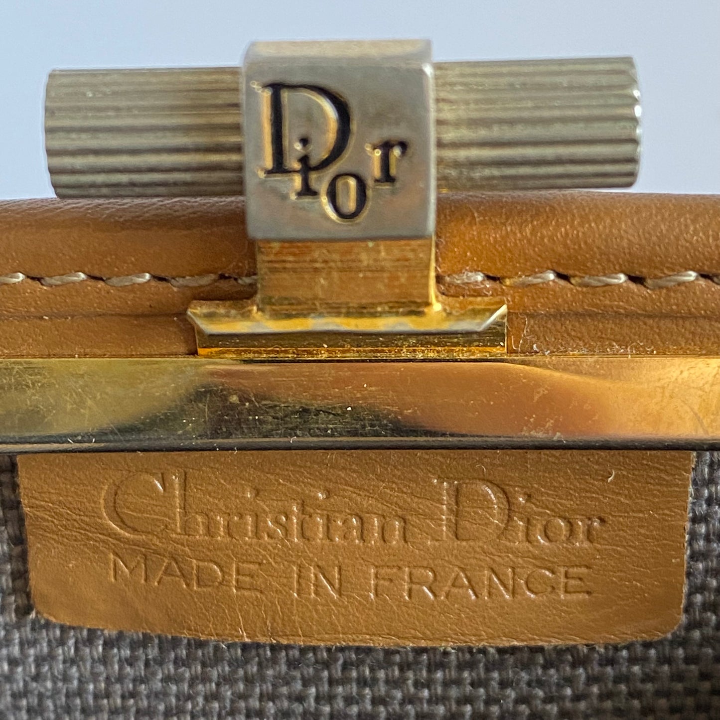 Dior vintage honeycomb coin pouch Authentic with COA