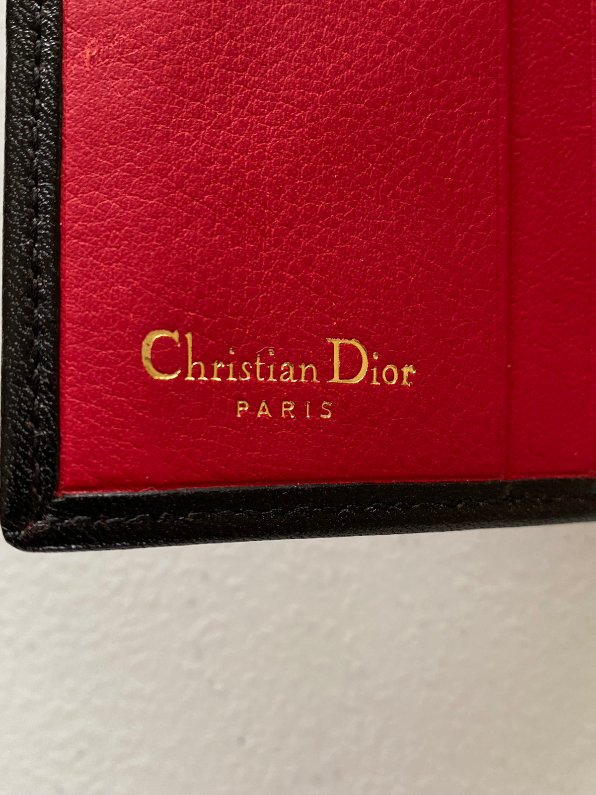 Dior CD logo black leather wallet Authentic with COA 4.4x3.7