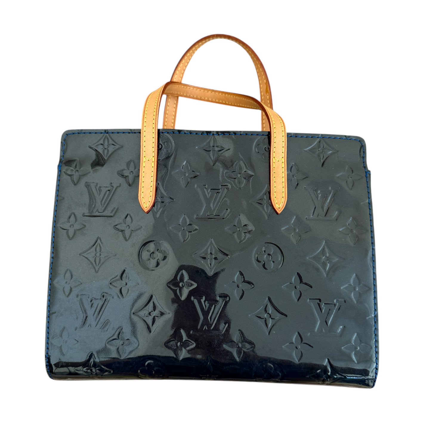 Louis Vuitton Vernis patent leather BB Catalina blue bag authentic with COA