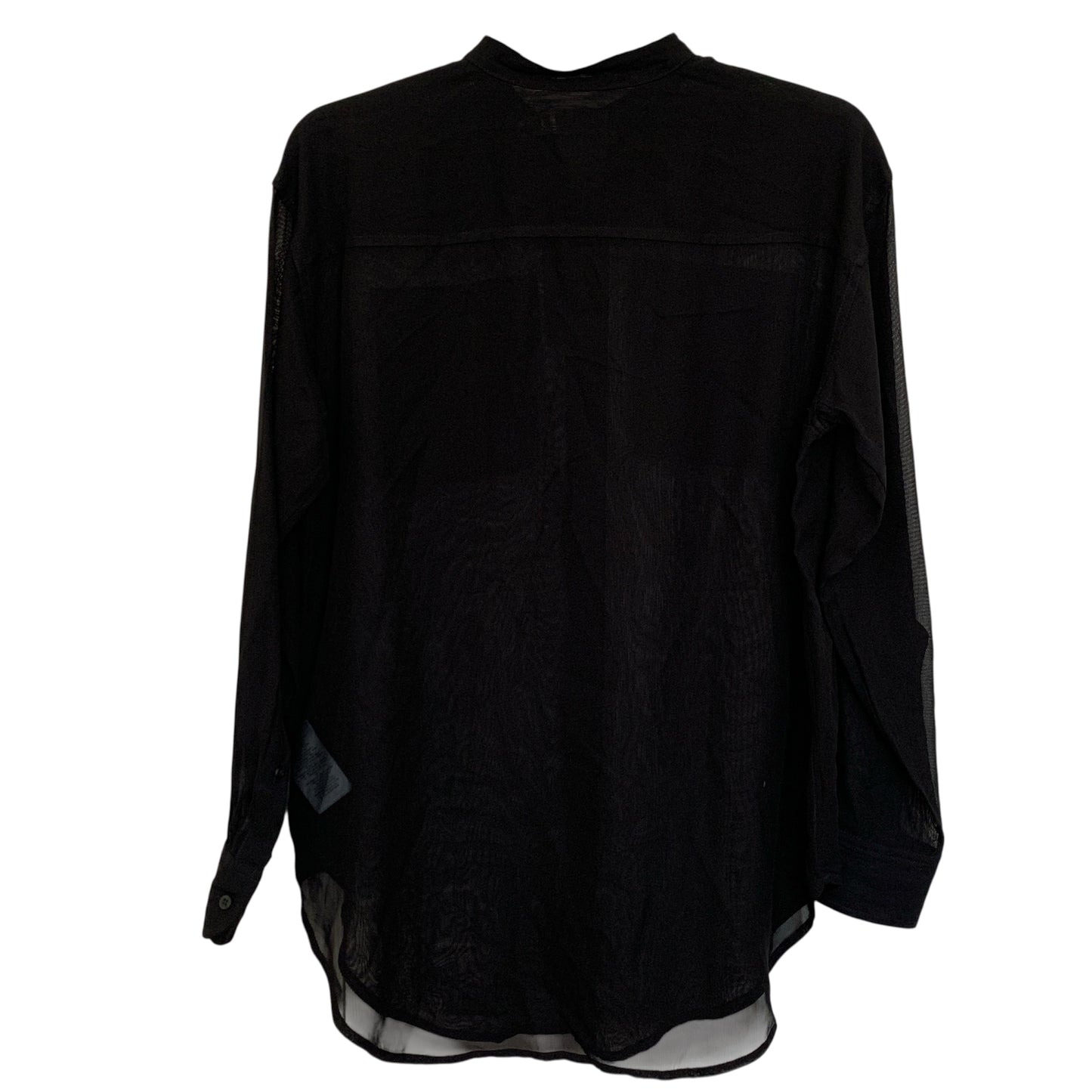 Lauren Ralph Lauren women’s NWT Black long sleeve sheer button up shirt size XS