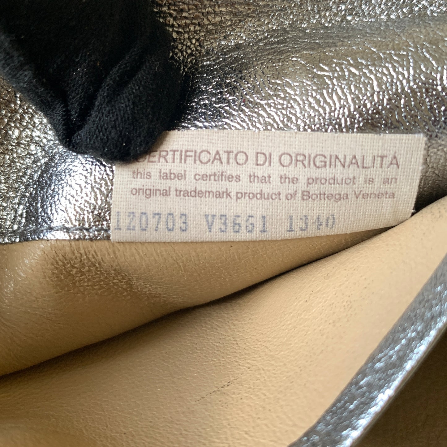 Bottega Veneta intrecciata silver long wallet Authentic with COA