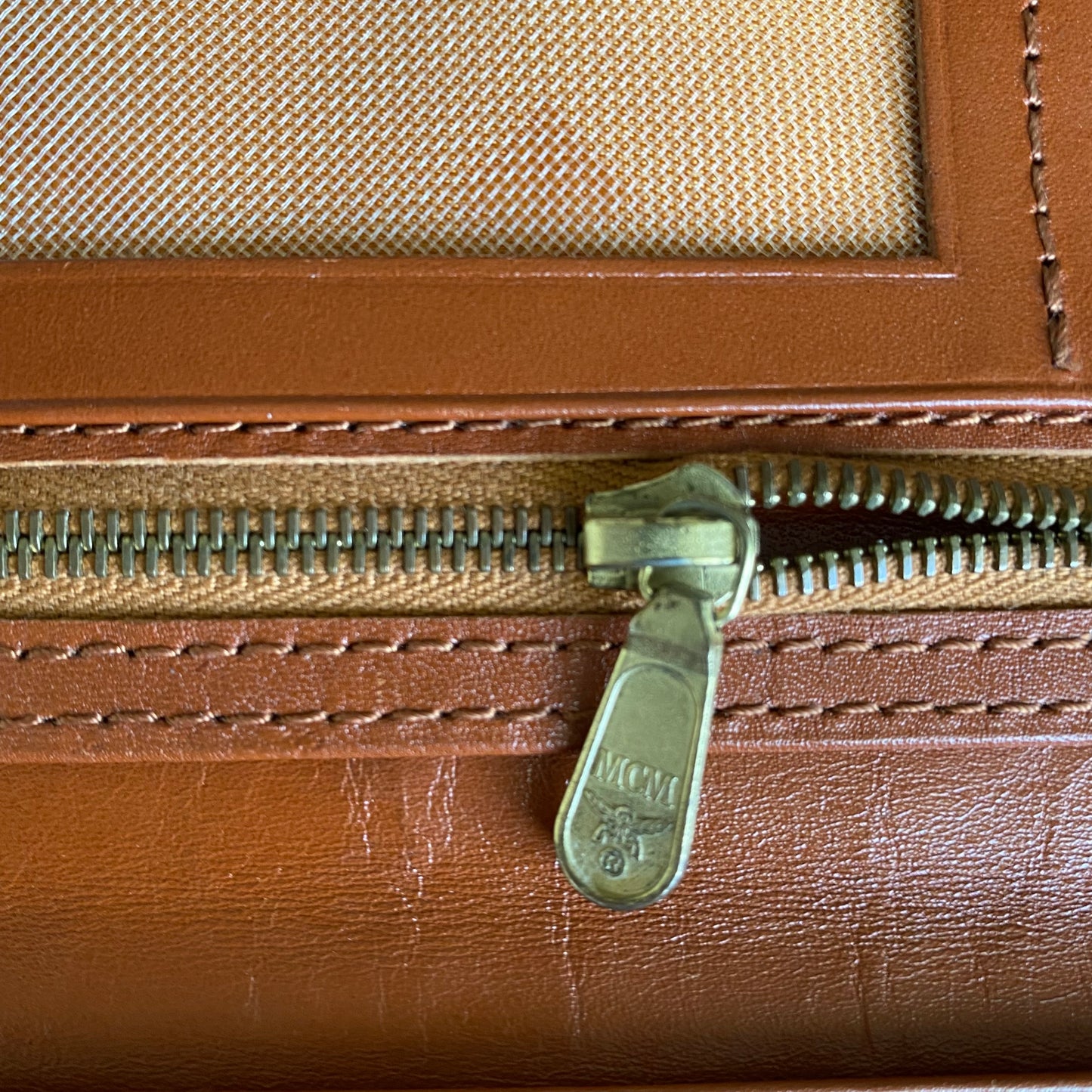 MCM cognac long wallet Authentic with COA