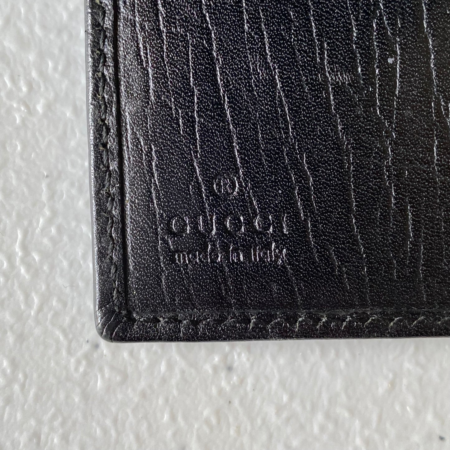 Gucci bamboo monogram black compact wallet Authentic with COA