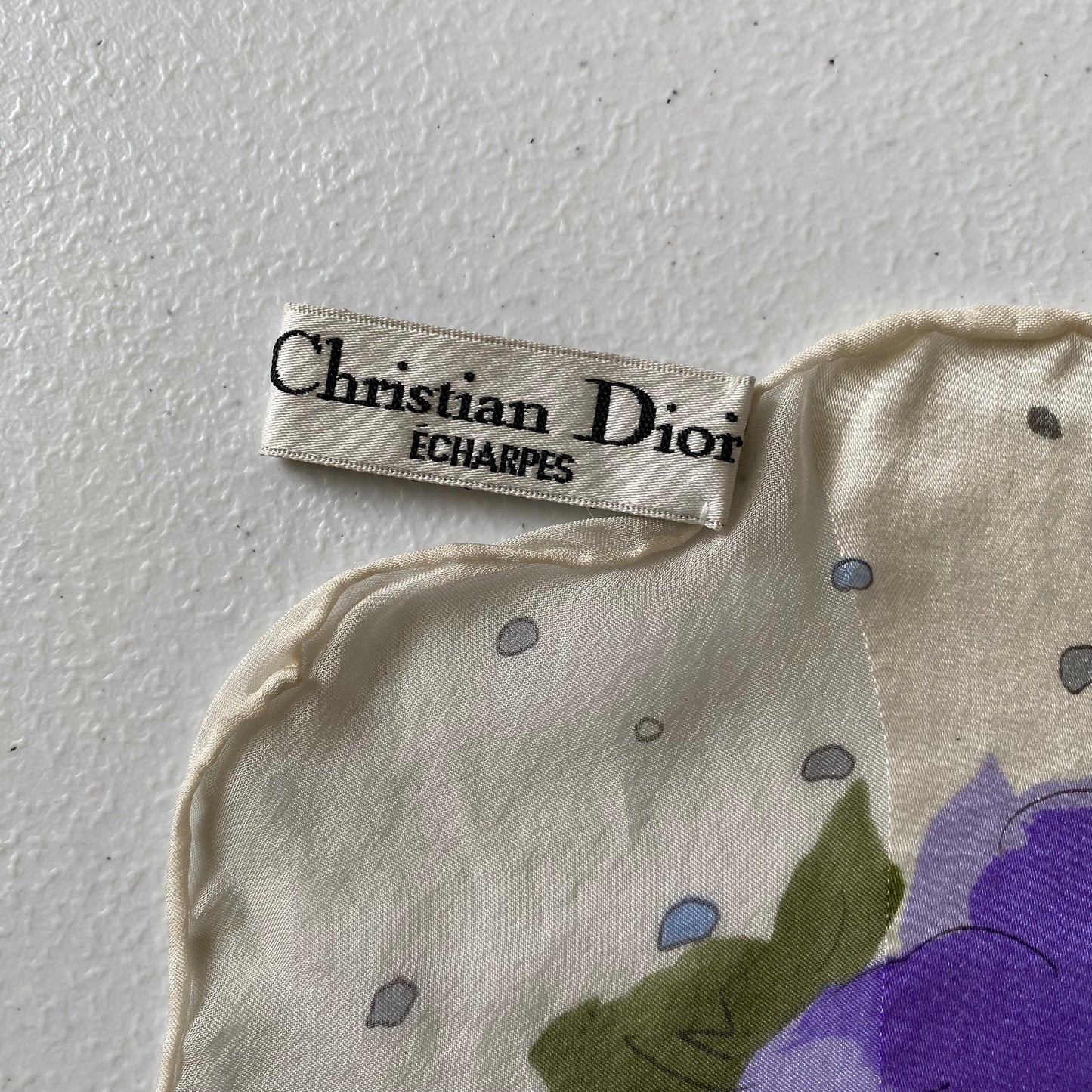 Dior large floral silk square Scarf Authentic with coa 43 inch