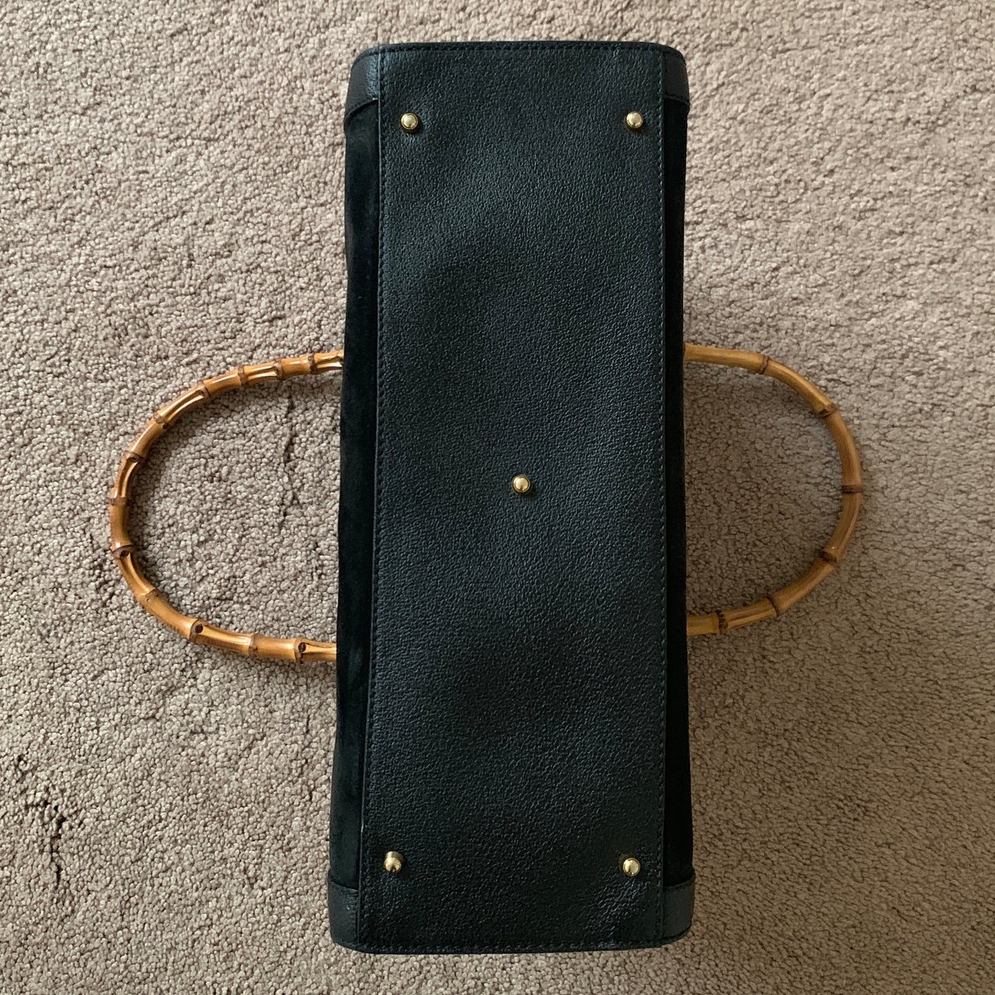 Authentic Gucci vintage bamboo handle Diana leather and suede bag